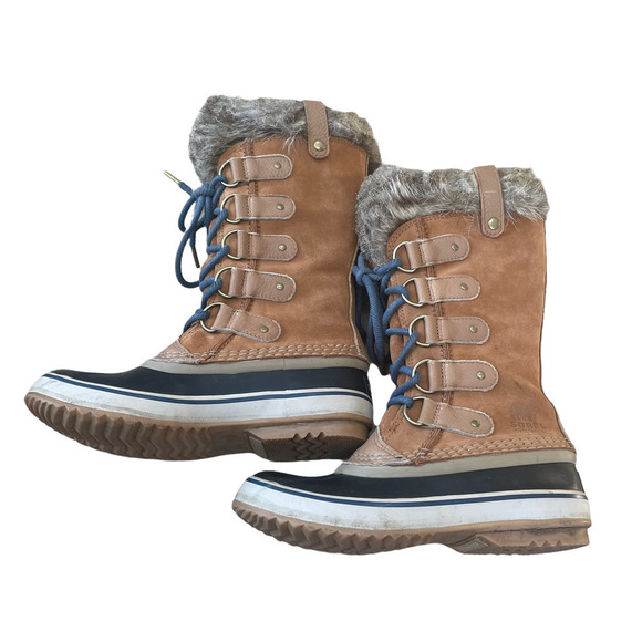 Sorel Joan Of Arctic Tan and Blue  Lace Up Boots  - Size 5.5 - Picture 11 of 16